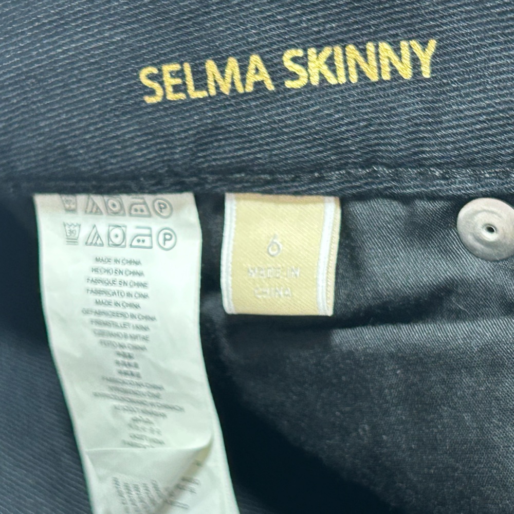 NWT Michael Kors Black Selma Skinny Jeans Size 6 - Picture 4 of 9